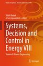 Titel: "Systems, Decision and Control in Energy VIII", Herausgeber: Vitalii Babak und Artur Zaporozhets. Zahnräder als Hintergrund.