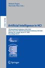 Titel: "Artificial Intelligence in HCI". Konferenzdaten: AI-HCI 2026, Montreal. Autoren: Helmut Degen, Stavroula Ntoa. Logo unten.