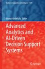 Buchtitel: "Advanced Analytics and AI-Driven Decision Support Systems". Editor: Kismat AbdelAziz. Oben blau, unten rot.