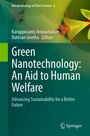 "Green Nanotechnology: An Aid to Human Welfare" zentriert. Links sind die Herausgeber genannt, abstrakte grüne Muster sichtbar.