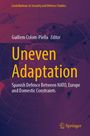 „Uneven Adaptation: Spanish Defence Between NATO, Europe and Domestic Constraints“ von Guillem Colom-Piella, auf violettem Hintergrund.