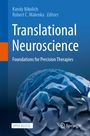 Text: „Translational Neuroscience: Foundations for Precision Therapies“ von Karoly Nikolich, Robert C. Malenka. Gehirn-Illustration.