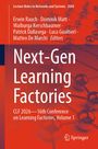 „Next-Gen Learning Factories“, Herausgeber und Konferenzdetails auf rotem Hintergrund mit Molekülstruktur. Springer-Logo.