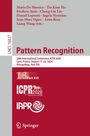 Roter und grauer Hintergrund, Titel "Pattern Recognition", Konferenzhinweis ICPR 2026 und Logos von ICPR und Springer.