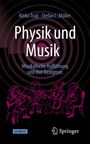 „Physik und Musik: Musikalische Aufführung und ihre Rezeption“. Illustration von Musikern vor spiralförmigem Hintergrund.