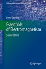 "Essentials of Electromagnetism" von David Dugdale, zweite Auflage. Blasenkunst im Hintergrund, Springer-Logo unten.