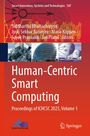 Titel: "Human-Centric Smart Computing." Oben Abbildungen von antennenartigen Strukturen und einem kugelförmigen Gebäude.