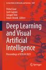 Text: "Deep Learning and Visual Artificial Intelligence: Proceedings of ICDLAI 2025." Rote und schwarze Molekülstruktur im Hintergrund.