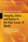 Buchtitel: "Integrity, Ethics and Values in the Post-Covid-19 World". Gelb-orange Hintergrund, Springer-Logo.