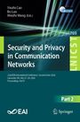 Security and Privacy in Communication Networks, Buch
