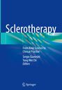 Der Text lautet: "Sclerotherapy: From Basic Science to Clinical Practice." Unterhalb sind die Editoren gelistet. Hintergrund blau.