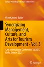 Gelbes Buchcover mit schwarzem Text: "Synergizing Management, Culture, and Arts for Tourism Development - Vol. 3".