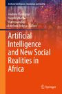 "Artificial Intelligence and New Social Realities in Africa" von Andrew Nyongesa, Naomi Mbacho. Orange-blaues Cover mit Menschen.