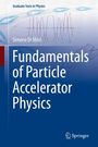 "Fundamentals of Particle Accelerator Physics" von Simone Di Mitri. Blaue Covergestaltung mit wellenförmigen Grafiken.