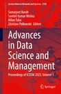 "Advances in Data Science and Management", rote und blaue Töne, Vernetzungsstruktur im Hintergrund, Springer-Logo.