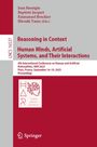 Eine Buchcover-Gestaltung in Rot und Grau. Titel: "Reasoning in Context". Autoren: Jean Baratgin und andere. Springer-Logo unten.