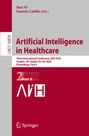 Titel: "Artificial Intelligence in Healthcare", Konferenz in London 2026, rot-graues Layout, Springer Logo.