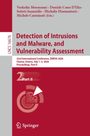 Oben stehen Editoren. Titel: Detection of Intrusions and Malware, and Vulnerability Assessment. Unten ein Logo und "Springer".