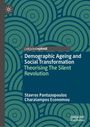 „Demographic Ageing and Social Transformation: Theorising The Silent Revolution“ in blauer Schrift, grüner Hintergrund.