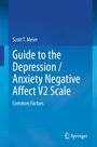 "Guide to the Depression / Anxiety Negative Affect V2 Scale" von Scott T. Meier, blaues Hintergrunddesign. Logo von Springer.