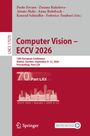 Titel: Computer Vision – ECCV 2026. Konferenzdetails: Malmö, Sweden, September 8–12, 2026. Rotes Design mit Stadt-Silhouette.