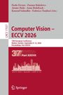 Oben: Titel "Computer Vision – ECCV 2026", darüber Herausgebernamen. Unten: Konferenzinfo, Skyline von Malmö. Logo unten.