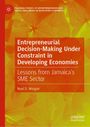 Titel: "Entrepreneurial Decision-Making Under Constraint in Developing Economies". Orange Blüten im Hintergrund.