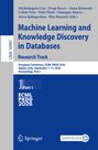Auf grauem Hintergrund: Titel "Machine Learning and Knowledge Discovery in Databases", europäische Konferenzdetails.