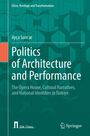 "Politics of Architecture and Performance" von Ayça Sancar. Grünes geometrisches Muster, Logos von Silk Cities und Springer.