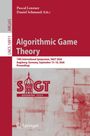 Titel: "Algorithmic Game Theory". Autoren: Pascal Lenzner, Daniel Schmand. Symposium in Augsburg, 2026. Logo unten.