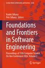 „Foundations and Frontiers in Software Engineering“ Text in weiß auf orangenem Hintergrund mit molekularer Struktur.