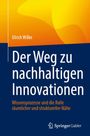 Buchtitel: "Der Weg zu nachhaltigen Innovationen". Farben: Blau, Gelb, Orange. Logo: Springer Gabler.