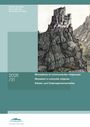 Text: 2026/31, Klöster und Ordensgemeinschaften. Oben ist ein Schloss auf einem steilen Felsen mit Bergen im Hintergrund.