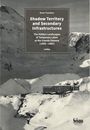 Buchcover: "Shadow Territory and Secondary Infrastructures" von Rune Frandsen. Gebäude in verschneiter Berglandschaft.