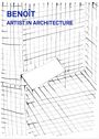 "Benoît Artist in Architecture." Eine schwarz-weiße Illustration eines gefliesten Raumes mit schwebendem Sitz.