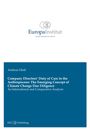 Logo der Europa-Institut Universität Zürich, Titel: Company Directors' Duty of Care in the Anthropocene von Andreas Hösli.