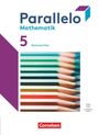 „Parallelo Mathematik 5 Rheinland-Pfalz, mit digitalen Medien“. Bild von bunten Buntstiften, Cornelsen-Logo unten.