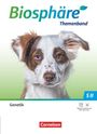 Text: "Biosphäre Themenband", "Genetik", "SII", "Cornelsen". Ein Hund mit braun-weißem Fell und treuem Blick.