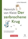 „Heinrich von Kleist Der zerbrochene Krug“; Illustration einer gebrochenen Vase, Richterperücke oben, Cornelsen-Logo.