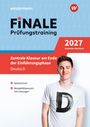 „FINALE Prüfungstraining“. „2027 Nordrhein-Westfalen“. „Zentrale Klausur Deutsch“. Lächelnder junger Mann im T-Shirt.