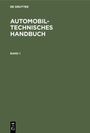 Automobiltechnisches Handbuch, Buch