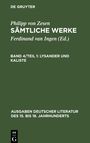 Philipp Von Zesen: Sämtliche Werke, Bd 4/Tl 1, Lysander und Kaliste, Buch