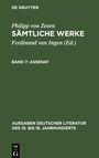 Philipp Von Zesen: Sämtliche Werke, Bd 7, Assenat, Buch