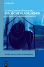 Titel: "BIBLISCHE KLAGELIEDER". Name: Arnim Janssen-Wnorowska. Blaues Cover mit stilisierter, zusammengerollter Figur.