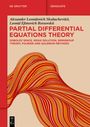 „Partial Differential Equations Theory“ von Skubachevskii und Rossovskii. Abstraktes Muster in Rot und Gelb.