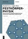 "Festkörperphysik, Kristallgitter, Transporteigenschaften. 5. Auflage." Hintergrund: Molekülstruktur-Illustration.