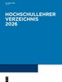 Text: "HOCHSCHULLEHRERVERZEICHNIS 2026", "DE GRUYTER SAUR". Design: Blaues Cover mit weißem Text.