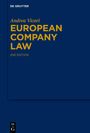 Cover des Buches "European Company Law" von Andrea Vicari, 2. Auflage. Dunkelblauer Hintergrund mit gelber Schrift.