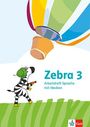 : Zebra 3. Arbeitsheft Sprache mit Medien Klasse 3, Buch,Div.