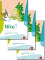 Niko 1, Arbeitsheft PLUS mit Medien Teil A, B, C, Klett. Illustration eines grünen Drachen, der malt.
